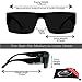 Locs Super Dark Sunglasses Mens Black Wrap Around Lowrider Gangster Cholo Vintage Flat Top (Deville Matte - Fits Med - Lg, Grey)