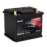 Lithium Car Battery 12V Group 26 Start and Stop, 512WH 600CCA LiFePO4 Automotive Battery For Car, Dimensions 8.14' L x 6.88' W x 7.08' H
