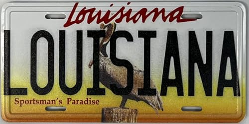 Louisiana State License Plate Novelty Fridge Magnet
