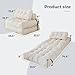 MAXYOYO Folding Sofa Bed, Convertible Sleeper Chair with Pillow Foldable Mattress with Back Support, Portable Fold Out Chair Bed Comfy Floor Sofa Lounge for Living Room Bedroom, Beige, Single