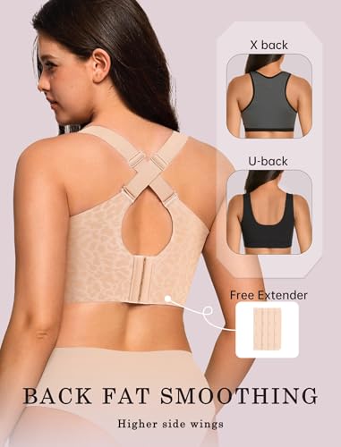 Image of OEAK Womens Wireless Jelly Bras Plus Size Support Push Up Comfortable Bra | no underwire,full coverage,for large breast,minimizer bra,seamless,tshirt bras,everyday bra