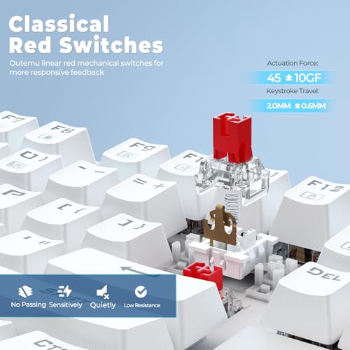 dragon K552 - Tastiera meccanica da gioco 60% compatta a 87 tasti, con cavo Kumara Cherry MX blu, equivalente per Windows PC Gamers (RGB retroilluminato) - Tastiera gaming - Immagine 1