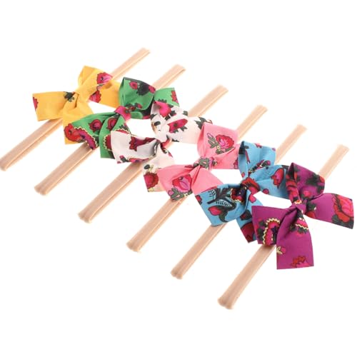6 Pack Baby Bows Headbands Baby Girls Nylon Headbands Hairbands Hair Bows Hair Accessories for Newborn Infant Toddlers Kids2