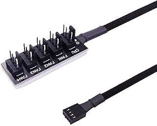Fancasee 4-Pin PWM Fan Power Supply Cable 1 to 5 Splitter 5 Way