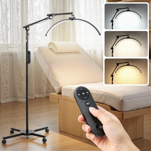 Lampe de sol Moon 3000-6500 K à 10 niveaux de luminosité pour l'éclairage de bureau