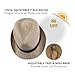 Unisex Panama Straw Hat Summer Foldable Beach Fedora UV Sun Protection for Women Outdoor Travel (US, Numeric, 7 3/8, 7 5/8, Beige)