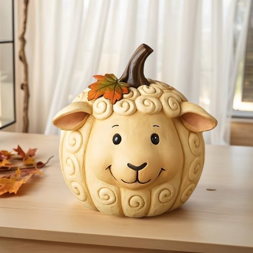 Décoration d'automne citrouille en résine pour cheminée de ferme et fête de Thanksgiving