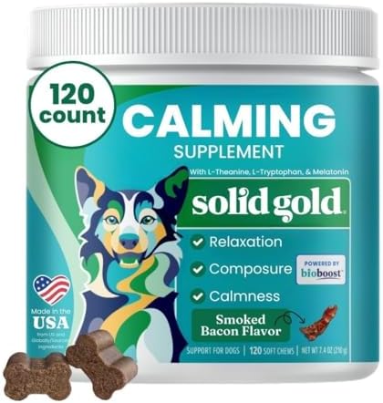 Solid Gold Calming Chews for Dogs - Dog Calming Chews w/Melatonin...