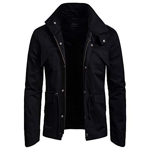 POLP Abrigo Otoño Invierno Chaqueta Polar Sudadera sin Capucha Hombres de Manga Larga Casual Chandal Outwear Jersey Casual Cuello Alto Abrigos Tallas Grandes M-XXXXXL