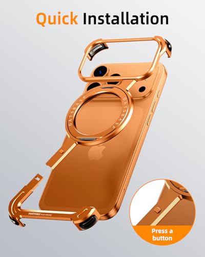 Coque iPhone 17 Pro orange sans cadre idéale pour vos appels vidéo mains libres - 4