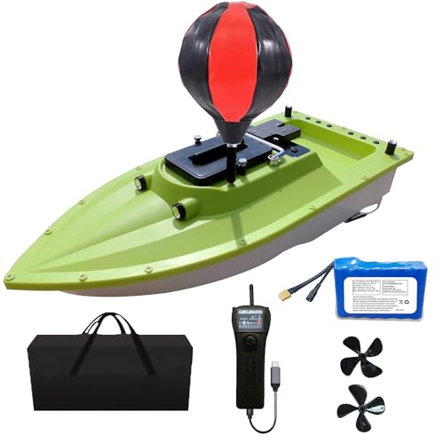 CRESEAPRODUCTS S80 - Barco de cebo de pesca RC de agua salada con motor sin escobillas para pesca de surf con 2 lanzamientos de línea de batería de 22.000 A, IP 66 impermeable, rango de 400 m, 5