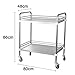 MDYHY Medical Trolley Cart Dental Lab Cart Stainless Steel, 2/3 Layers Hospital Equipment Portable Trolley On Wheels - Lab Serving Trolley(2 Layer-80X48X86Cm)