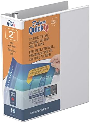 QuickFit Heavy-Duty Junior View 3-Ring Binder, Round Ring, 8 1/2 Inches by 5 1/2 Inches, White, Round Ring, (85130)