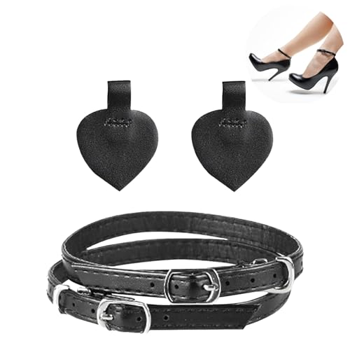 Fonyiunce 1 Paia di Cinturino Scarpe per Caviglia, Cinturini Elastici per Scarpe con Tacchi Alti con Autoadesiva Cuscinetti per Scarpe, Cinturini Scarpe Rimovibili Tacchi Alti, per Scarpe a Tacco Alto