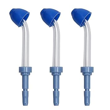 Nasal Washing Replacement Tips Compatible with Waterpik Water Flossers and Other Brand Oral Irrigators, 3-Pack Nasal irrigator Tips