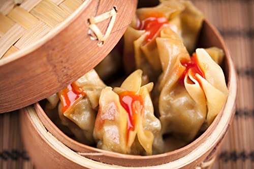 Image of PacknWood 209BBDIM30LID - Bamboo Lid for Dim Sum Giant Steamer - Lids for Steaming Basket - Reusable & Biodegradable Bamboo Lid Dim Sum Steamer - (11.8 inch) - (Pack of 10)