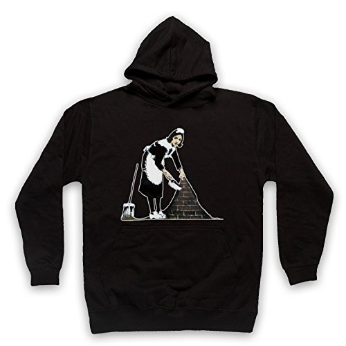 Sweat à capuche Banksy Maid confortable, idéal pour les passionnés de Street Art