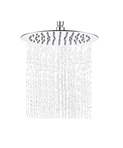 SIMSA-Expert Regendusche Einbauduschköpfe Edelstahl Duschkopf Regenbrause Brausekopf aus Edelstahl mit Anti-Kalk-Düsen poliert Spiegeleffekt hochglänzend (20 cm (rund)) Cover