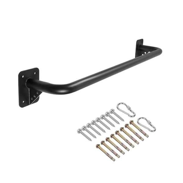 Wall Mounted Doorway Pull Up Bar, Heavy Duty Strength Training Pull-Up Bars for Doorframe, Support Beam or Joist Mount Thick Metal Sturdy Construction Support 500 lbs