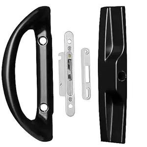 HOMOTEK 1 Pack Patio Door Handle Set, Replacement Sliding Door Handle for Sliding Patio Door Thickness from 1-1/2