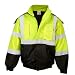 Kishigo Unisex High Visibility Reflective Economy Bomber Jacket JS121, Zipper Closure, ANSI 107 Type R / Class 3, Construction, Roadwork, Traffic, Warehouse, Factory, Security, Outdoor