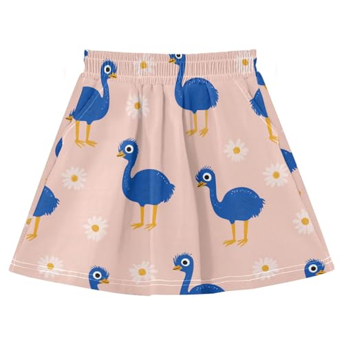 Jupe athlétique 2 en 1 pour fille en coton bleu et rose