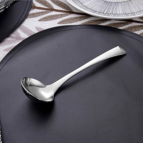 Keawell 1-Piece Small Gravy Ladle, 18/10 Stainless Steel, 7.5 Inch, Silver, Dishwasher Safe #TOP5