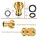 FRQNTKPA Garden Hose Quick Connector, No-Leak 3/4 Inch GHT Thread Fitting Water Hose Female Adapter and Male Adapter, Heavy-Duty Rust Resistant Brass Water Pipe Connect, Easy to Use (6 Pack ）