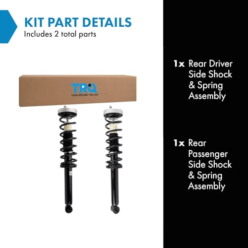 Image of TRQ Rear Shock & Spring Assembly Set Compatible with 2004-2010 BMW 525i 528i 530i 535i 545i