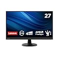 Lenovo D27-45 Monitor - Display 27 pollici FullHD (1920 x 1080, VA, Bordi Ultrasottili, AMD FreeSync, 4ms, 75Hz, Cavo HDMI, Input HDMI + VGA) - Raven Black - Esclusiva Amazon