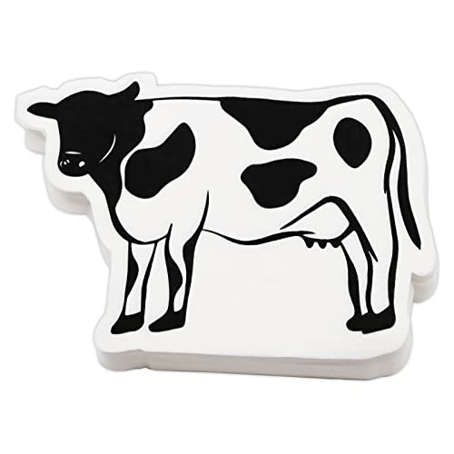 Dylives Cow Shape Napkins, Cow Print Farm Animal Disposable Cocktail Paper Party Napkins For Baby Shower, Luncheon, Dinner, Animal Themed Birthday Party Supplies Decoration, 6.5 Inch (Pack Of 50) #TOP12
