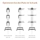 Amazon Basics Turm-Wäscheständer für innen mit faltbaren Flügeln, Garten, Grau, 4-stufig, 126 x 64 x 173 cm (L x W x H)