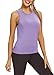 Mippo Open Back Workout Tops Yoga Shirts Athletic Shirts Tennis Muscle Tank Workout Tank Tops for Women Loose Fit Purple M