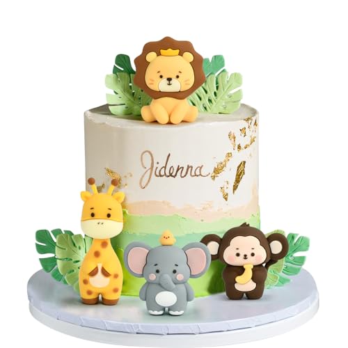 WEINIBAO Topper de Tarta Animales, Decoración de Pastel para Cumpleaños, Fiesta (A)