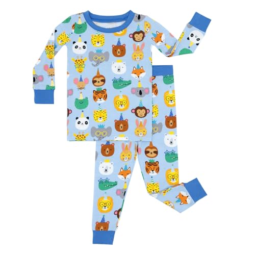 Little Sleepies - Little Sleepies Two-Piece Kids Pajama Set - Blue Party Pals, Size 3T - Best Deal on Amazon