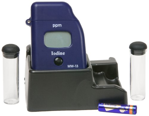 Milwaukee MW13 Iodine Mini-Colorimeter, 0.0 - 12.50 ppm, 0.1 ppm Resolution, LCD Display