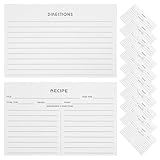 CALLARON 50 Tarjetas de Recetas Vacías de Papel Resistente, Tamaño Compacto, Doble Cara, para Bodas y Despedidas de Soltera, Suministros de Cocina y Notas Dietéticas, Accesorios