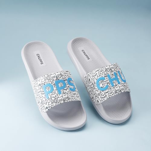 Image of CHUPPS Roadster Grey Drift Orthopedic Slippers | Soft Footpharma Footbed | Breathable Ventilation Holes | Lightweight Flip Flops | Anti-Skid Chappals for Everyday For Mens