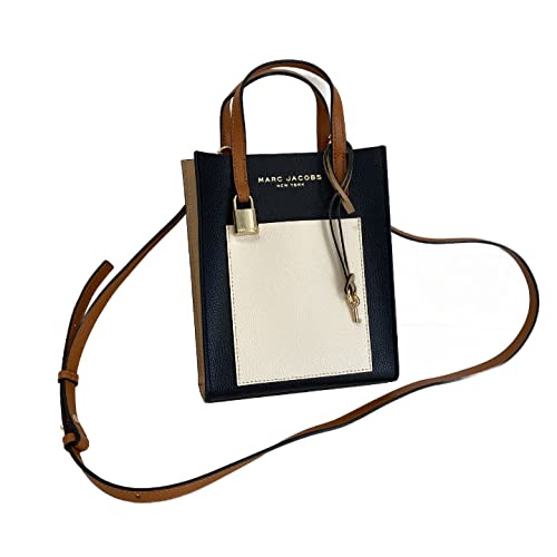 Image of Marc Jacobs H002L03FA22 Mini Smoked Almond Tan /Brown /Cream /Black With Gold Hardware 2 Way Women's Leather Messenger & Shoulder Bag