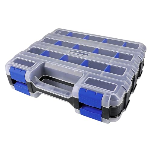 Generico Scatola portaoggetti per hardware Scatola portaoggetti a 34 scomparti Contenitore per viti per chiodi Contenitore per smistamento Organizzatore in durevole | per noci, perline, gioie