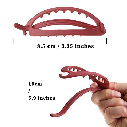 Awaytr French Concord Hair Clips Claw - 6Pcs Side Slid Flat Hair Clips For Volume Strong Hold No Slip Grip Hair Claw Clips For Women Girls Thick Thin Hair thumb #4