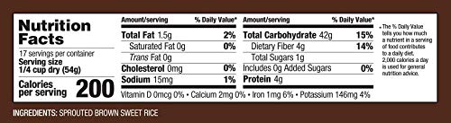 Good Reason Rice Sprouted Brown Sweet Rice - Premium Nutritional Gluten-Free Rice, 2 Lb