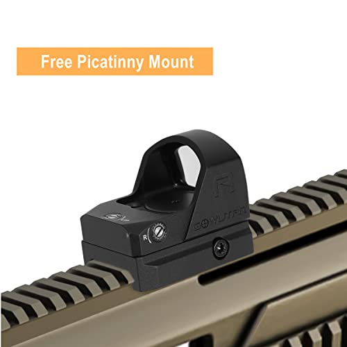 Gowutar A20 Miniature Green Dot Sight Rmr Footprint Shake Awake Micro Reflex Sight 2 Moa Reticle 1X24Mm Rifle Scope With Picatinny Mount (Green Dot) #TOP4