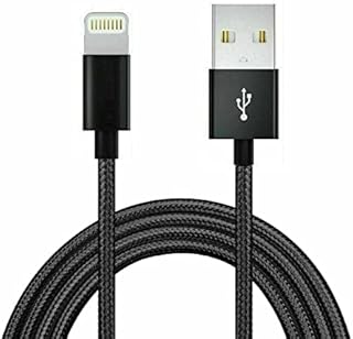 AA-TECH Black iPhone Charger Cable, iPhone Charger Braided Long iPhone Charger Lead USB Fast Charging Cable Compatible with iPhone 11/Pro/Xs Max/X/8/7/Plus/6S/6/SE/5S iPad and More