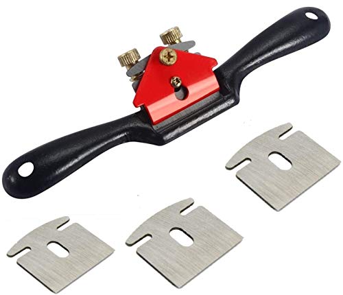 LinaLife 9" Adjustable SpokeShave with Flat Base and Metal Blade