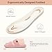 LongBay Slippers for Women Memory Foam Open Toe Slide Indoor House Shoes Slip On Bedroom Comfy Gift Pink, 7-8