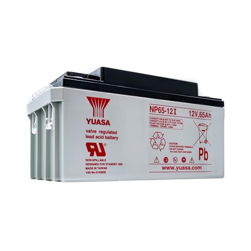 Yuasa NP65-12FR 12V 65Ah - Yuasa NP Serie Bereitschafts- und zyklische VRLA-Batterie (1 Stück)