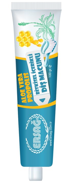 Zahnpasta-Set, Aloe Vera und Propolis 100 mg, Erdbeere für Kinder 75 mg, natürlich, Halal (100 mg 1 Stück, enthält Aloe Vera und Propolis dor Erwachsene)