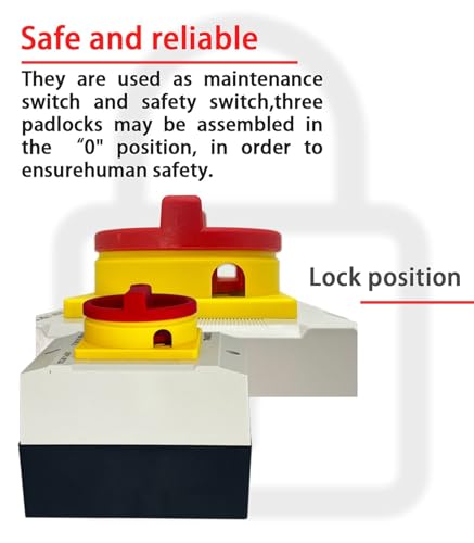 Sectionneur de sécurité étanche IP65 4 pôles 10A, boîtier robuste rotatif AC - 3