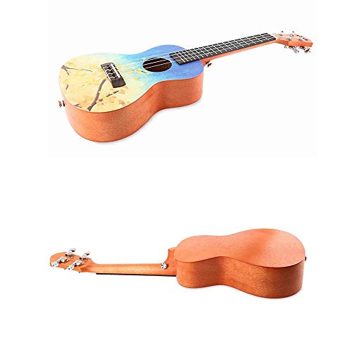 Ukulele en bois Acajou Bois Traditionnel 23 Pouces Concert Ukulélé Coloré Peinture Uke Hawaii Enfants Petite Guitare… - Les Beatles, Paul McCartney, John Lennon, RIngo Starr, George Harrison Ukulele en bois Acajou Bois Traditionnel 23 Pouces Concert Ukulélé Coloré Peinture Uke Hawaii Enfants Petite Guitare… – Image 3